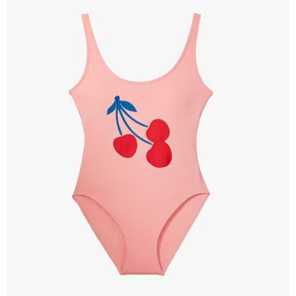 Kate Spade Cherry Toss Scoopneck One-piece Swimsuit - Size Small $128 - Picture 1 of 8